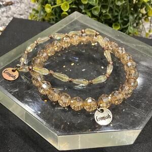 Erimish Faceted Brown Tourmaline Bracelet Set